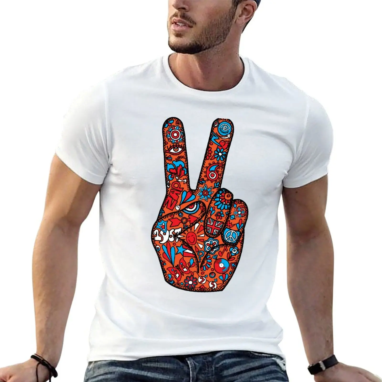 man cotton shirt Peace Psychedelic cotton man shirt T-Shirt t t Sign-ORANGE
man cotton shirt Peace Psychedelic cotton man shirt T-Shirt t t Sign-ORANGE