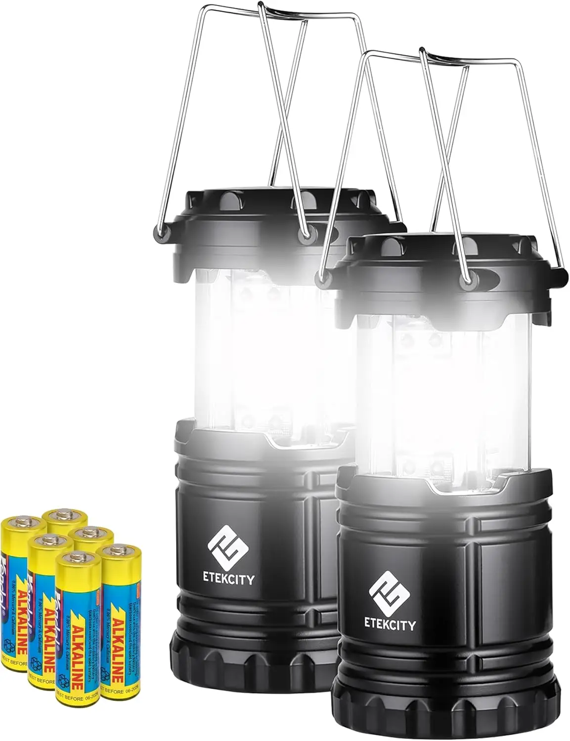 LED Camping Lantern 2-Pack, Battery Powered Emergency Light for Power Outages, Hurricane Preparedness, Water Resistant, Black
LED Camping Lantern 2-Pack, Battery Powered Emergency Light for Power Outages, Hurricane Preparedness, Water Resistant, Black