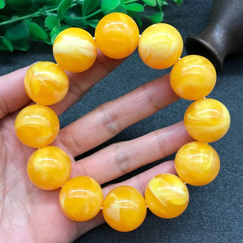 Second-generation fluorescent floating-flower bracelet in chicken fat yellow, suitable for both men and women, Buddhist bead bra
Second-generation fluorescent floating-flower bracelet in chicken fat yellow, suitable for both men and women, Buddhist bead bra