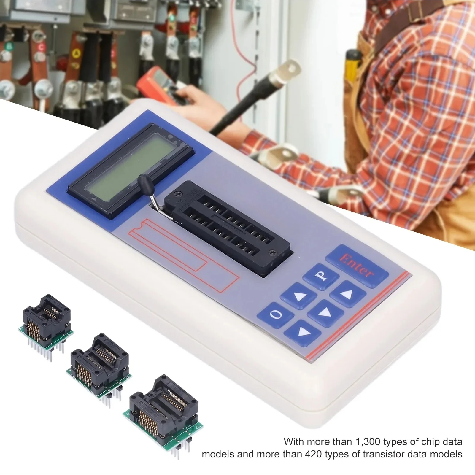 Integrated Circuit Tester IC Transistor Capacitor Tester Diode Checker Detector 5V 3.3V AUTO Mode B GSY
Integrated Circuit Tester IC Transistor Capacitor Tester Diode Checker Detector 5V 3.3V AUTO Mode B GSY