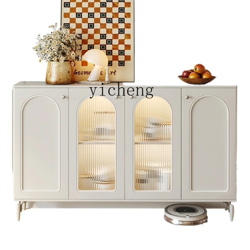 ZC Cream Style Sideboard Cabinet Modern Minimalist Cabinet Living Room Storage Cabinet 
ZC Cream Style Sideboard Cabinet Modern Minimalist Cabinet Living Room Storage Cabinet