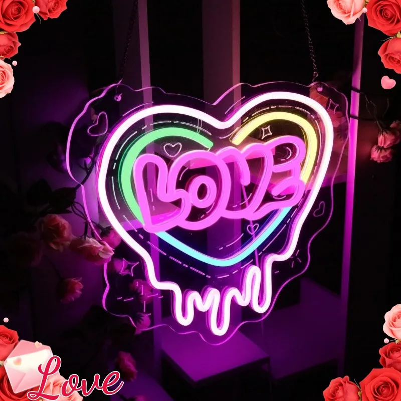 Неоновая лампа Love, розовая светодиодная романтическая неоновая лампа, акриловый материал с USB-подсветкой и регулировкой яркости, подходит для свадеб, Дня святого Валентина, украшения спальни.
Неоновая лампа Love, розовая светодиодная романтическая неоновая лампа, акриловый материал с USB-подсветкой и регулировкой яркости, подходит для свадеб, Дня святого Валентина, украшения спальни.