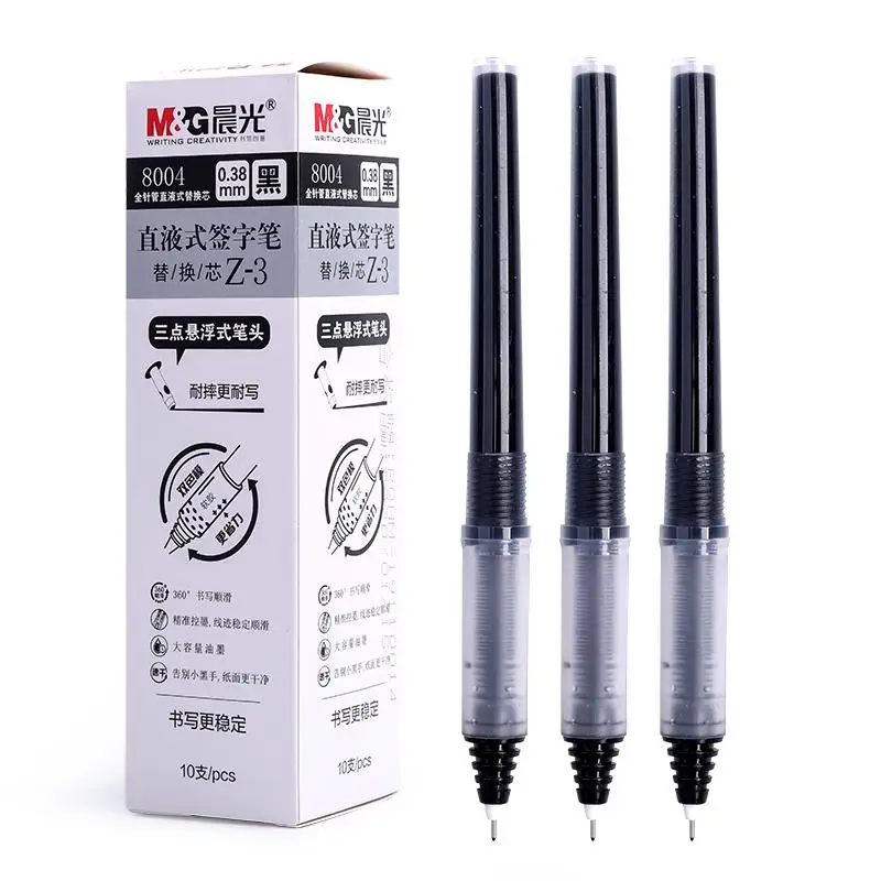 M&G 10 PCS Straight Liquid Type Signature Pen Refill 0.38mm Black Red Quick-Drying Ink Refill Length 118mm Study Stationery
M&G 10 PCS Straight Liquid Type Signature Pen Refill 0.38mm Black Red Quick-Drying Ink Refill Length 118mm Study Stationery