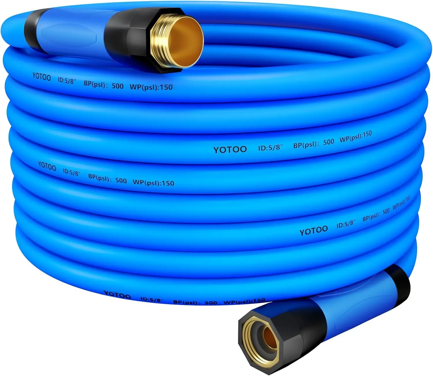 Heavy Duty Hybrid Garden Hose 5/8" x 75ft 150 PSI Kink Resistant Flexible with Swivel Grip Handle & Brass Fittings Blue
Heavy Duty Hybrid Garden Hose 5/8" x 75ft 150 PSI Kink Resistant Flexible with Swivel Grip Handle & Brass Fittings Blue