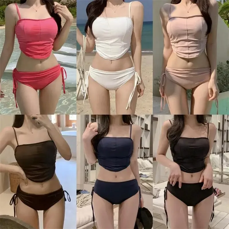 Women's Swimsuit Two-piece Swimwear 2025 Women Bikinis Sets Summer New Korea Multi Color Sexy Gather Split Beach Female Swimsuit
Women's Swimsuit Two-piece Swimwear 2025 Women Bikinis Sets Summer New Korea Multi Color Sexy Gather Split Beach Female Swimsuit