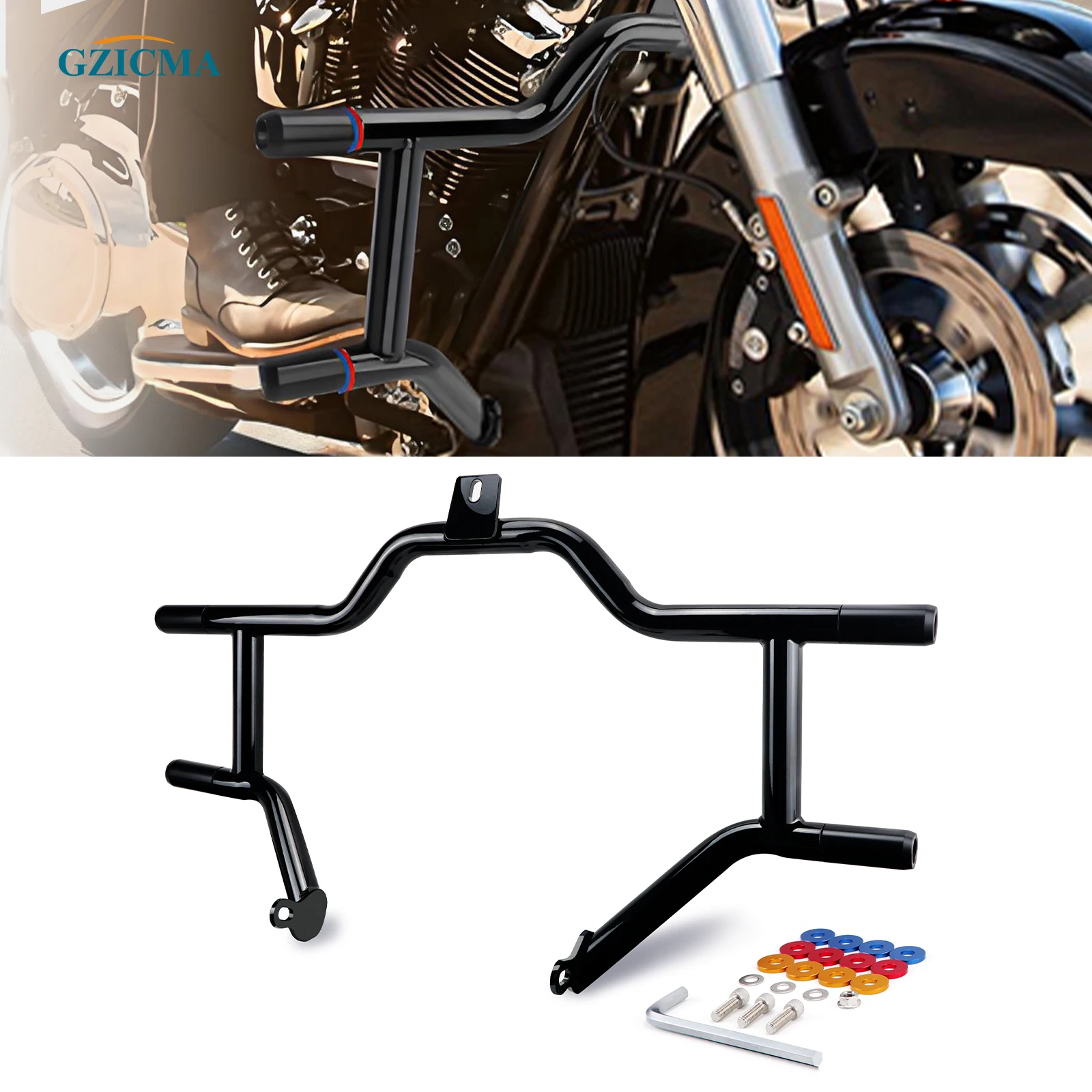 GZICMA Engine Guard Double Flat Out Crash Bar for Harley Touring Street Glide Road King Ultra Limited 2009-2014
GZICMA Engine Guard Double Flat Out Crash Bar for Harley Touring Street Glide Road King Ultra Limited 2009-2014