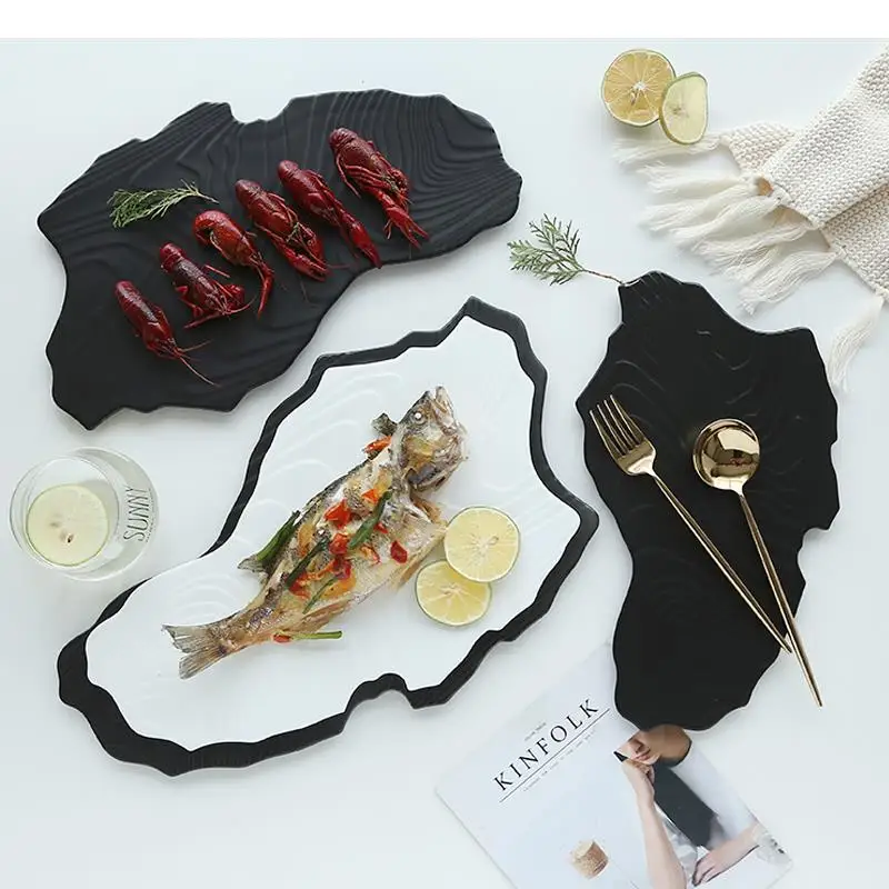 Ceramics Pasta Steak Plate Shaped Tableware Sashimi Sushi Dish Home Fruit Snacks Desserts Pastry Tray Seafood Dinner Plates
Ceramics Pasta Steak Plate Shaped Tableware Sashimi Sushi Dish Home Fruit Snacks Desserts Pastry Tray Seafood Dinner Plates