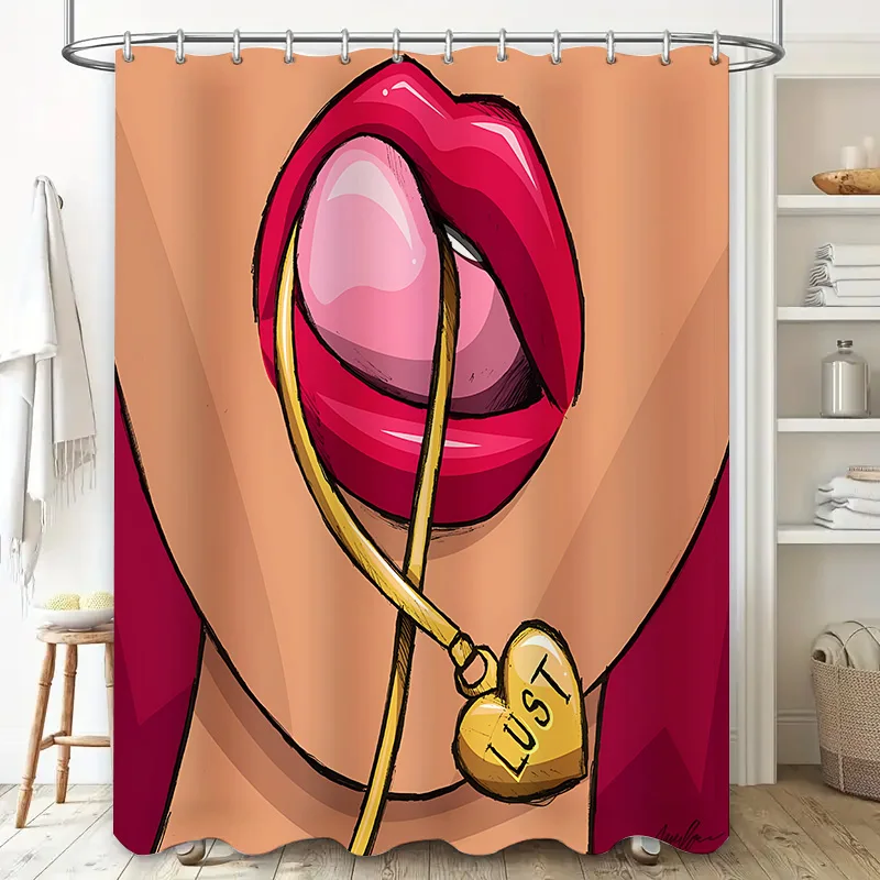Lush and Sensual Shower Curtain – Vibrant Pink Lips and Gold Heart Pendant – Perfect for Adding a Touch of Passion to Bathroom
Lush and Sensual Shower Curtain – Vibrant Pink Lips and Gold Heart Pendant – Perfect for Adding a Touch of Passion to Bathroom