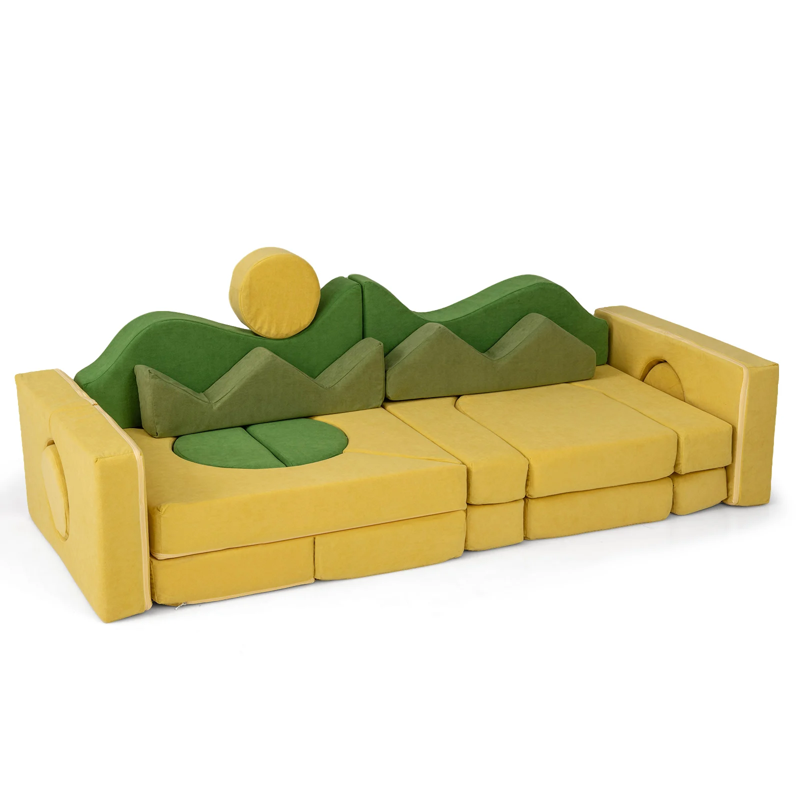 19PCS Modular Kids Play Couch: Sunrise Theme Toddler Foam Fort for Playroom.
19PCS Modular Kids Play Couch: Sunrise Theme Toddler Foam Fort for Playroom.