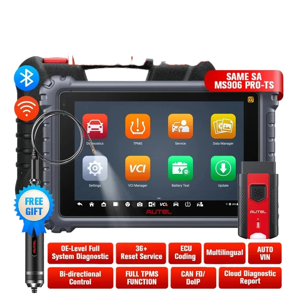 Автомобильная диагностика Autel MaxiCOM MK906 Pro-TS, полный TPMS, автоматический диагностический сканер, инструмент для кодирования ключей, обновление MS906BT/MS906TS
Автомобильная диагностика Autel MaxiCOM MK906 Pro-TS, полный TPMS, автоматический диагностический сканер, инструмент для кодирования ключей, обновление MS906BT/MS906TS