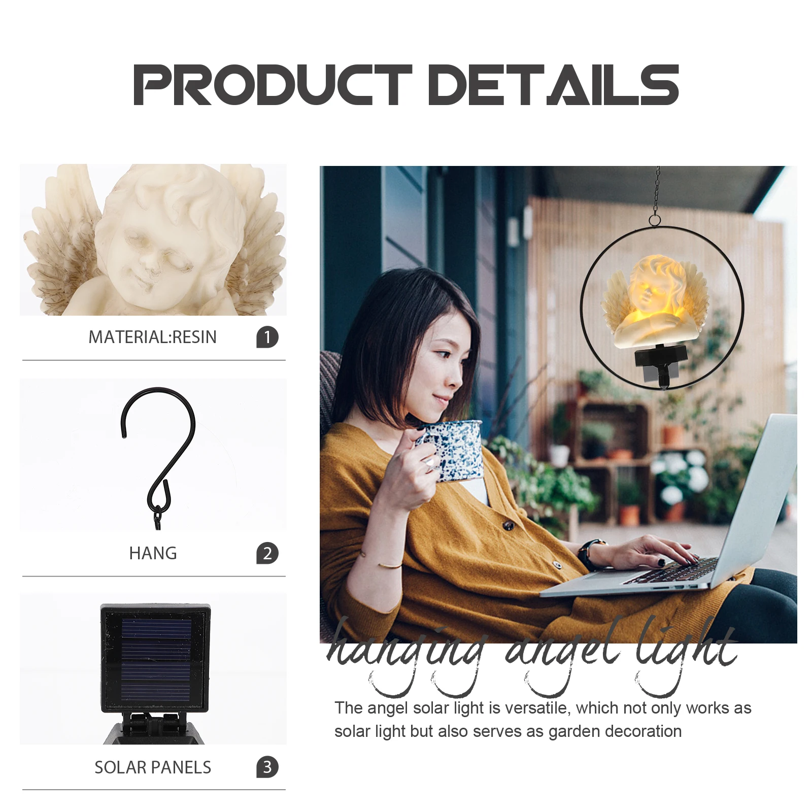 LED Angel Solar Light Hanging Outdoor Garden Pathway Solar Powered Decorative Lamp Outdoor Lamp Lawn Light 
LED Angel Solar Light Hanging Outdoor Garden Pathway Solar Powered Decorative Lamp Outdoor Lamp Lawn Light