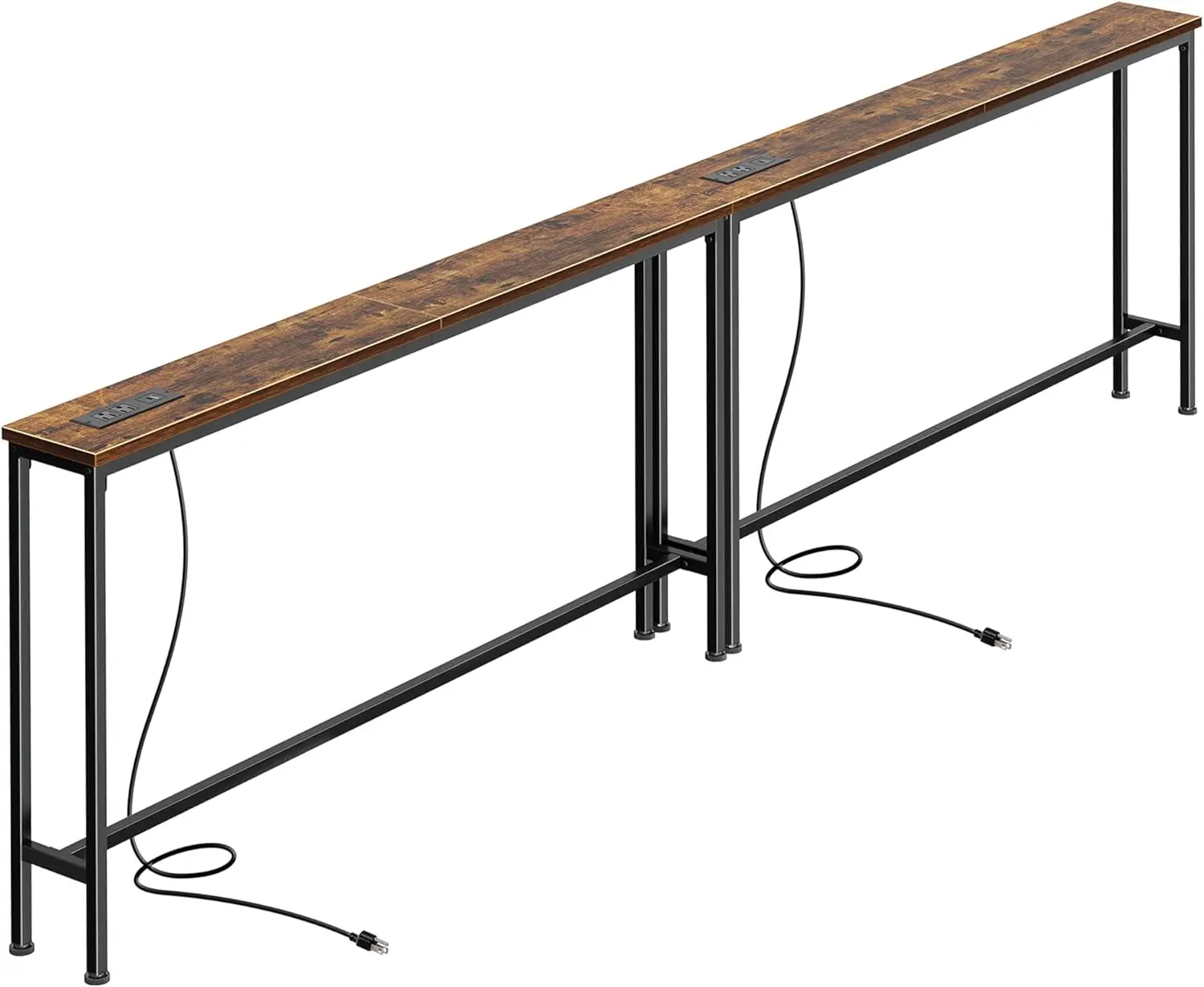 102.4" Narrow Console Table with Power Outlets & USB-C, Behind Sofa, Small Space, Rustic Brown
102.4" Narrow Console Table with Power Outlets & USB-C, Behind Sofa, Small Space, Rustic Brown