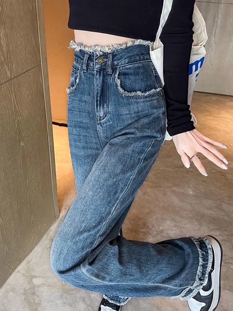 Retro High Waist Wide Leg Jeans Women Loose Slimming Spring New Small Size Floor Length Drapey Straight Leg Pants
Retro High Waist Wide Leg Jeans Women Loose Slimming Spring New Small Size Floor Length Drapey Straight Leg Pants