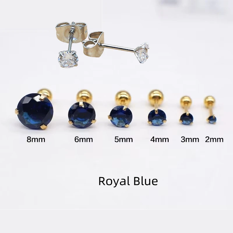 457841* Hypoallergenic Round Royal Blue Glass 20G Rotating Sleep Stud Earrings Stainless Steel For Women Gift
457841* Hypoallergenic Round Royal Blue Glass 20G Rotating Sleep Stud Earrings Stainless Steel For Women Gift