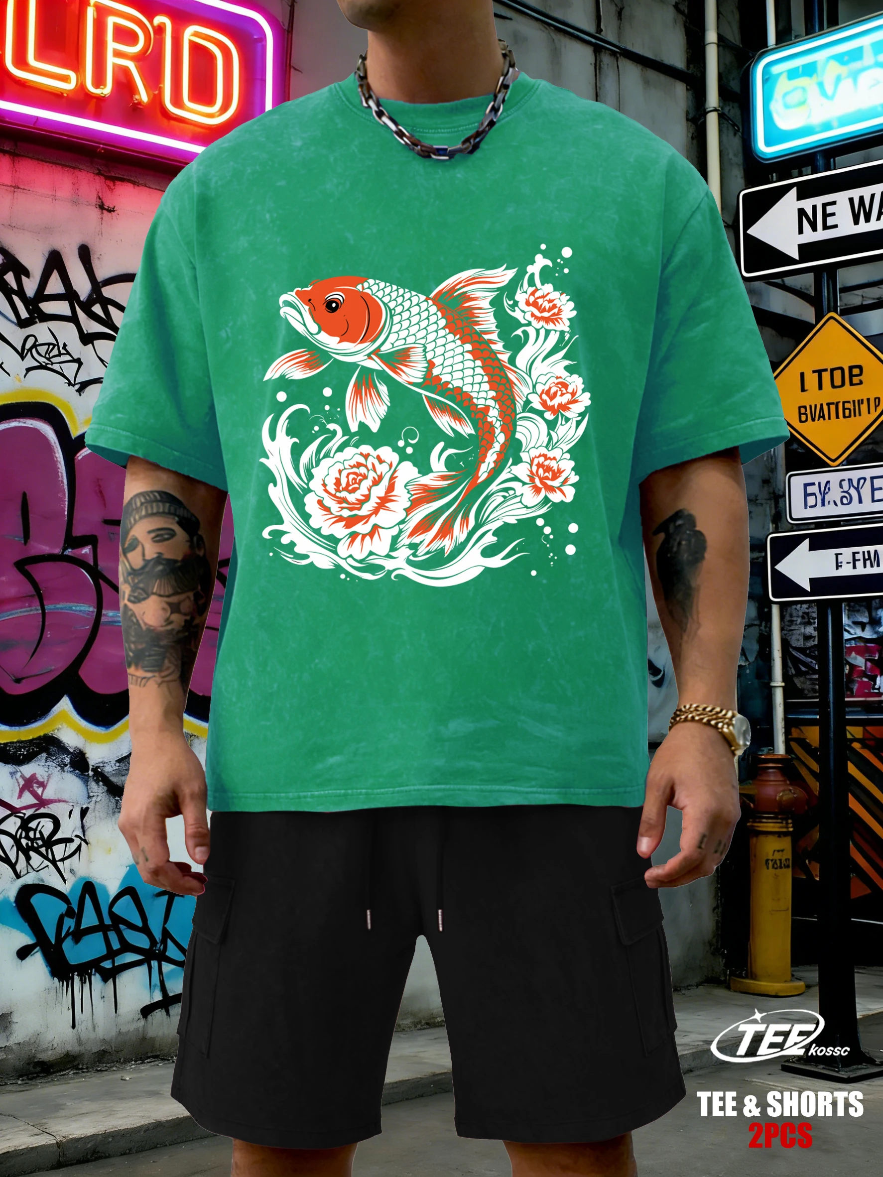 Japanese Harajuku Creative Lotus Koi Snow Wash Men T-Shirt Breathable O-Neck Tees Soft Cotton Clothing Fashion Unisex Shorts Set
Japanese Harajuku Creative Lotus Koi Snow Wash Men T-Shirt Breathable O-Neck Tees Soft Cotton Clothing Fashion Unisex Shorts Set
