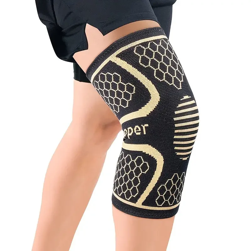 1pc Copper Knee Compression Sleeve, Knee Brace For Sports,Workout,Arthritis Pain Relief And Support
1pc Copper Knee Compression Sleeve, Knee Brace For Sports,Workout,Arthritis Pain Relief And Support