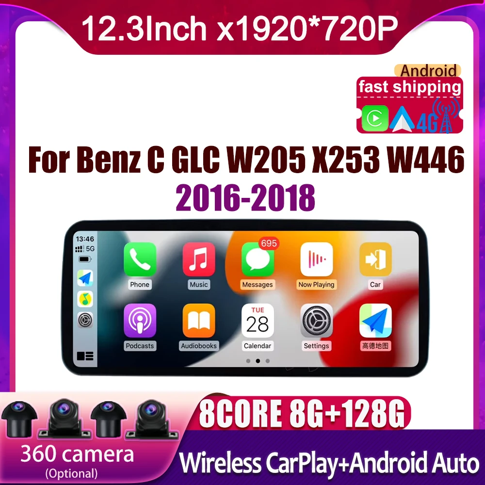 12.3 Inch Android 14 Touch Screen For Benz C GLC W205 X253 W446 2016-2018 Car Carplay Monitor Stereo Speacker Multimedia Player
12.3 Inch Android 14 Touch Screen For Benz C GLC W205 X253 W446 2016-2018 Car Carplay Monitor Stereo Speacker Multimedia Player