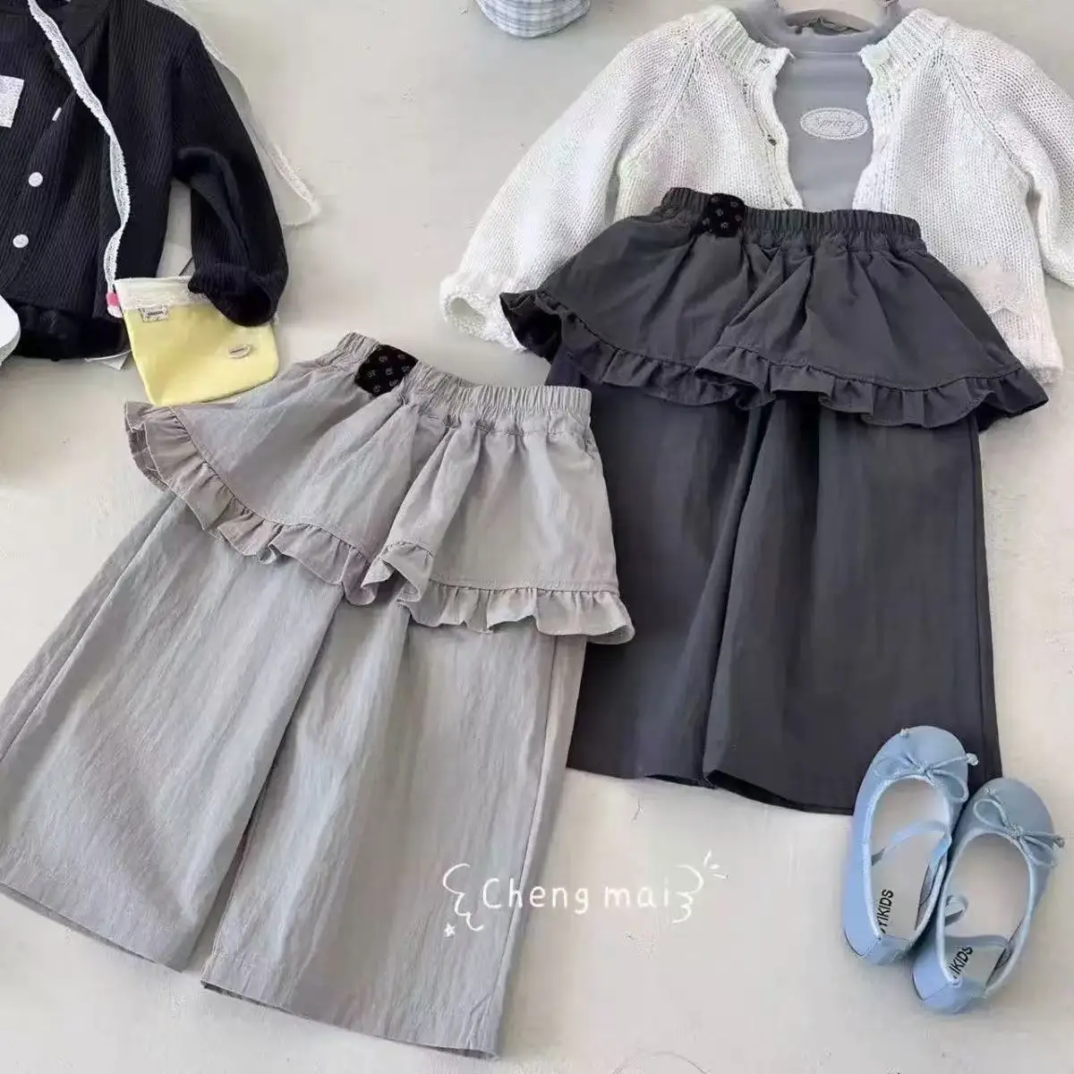 Girl's Design Sense Gray Lace Fart Curtain Pants Spring New Korean Style Baby Girl Casual Loose Cotton Pants
Girl's Design Sense Gray Lace Fart Curtain Pants Spring New Korean Style Baby Girl Casual Loose Cotton Pants