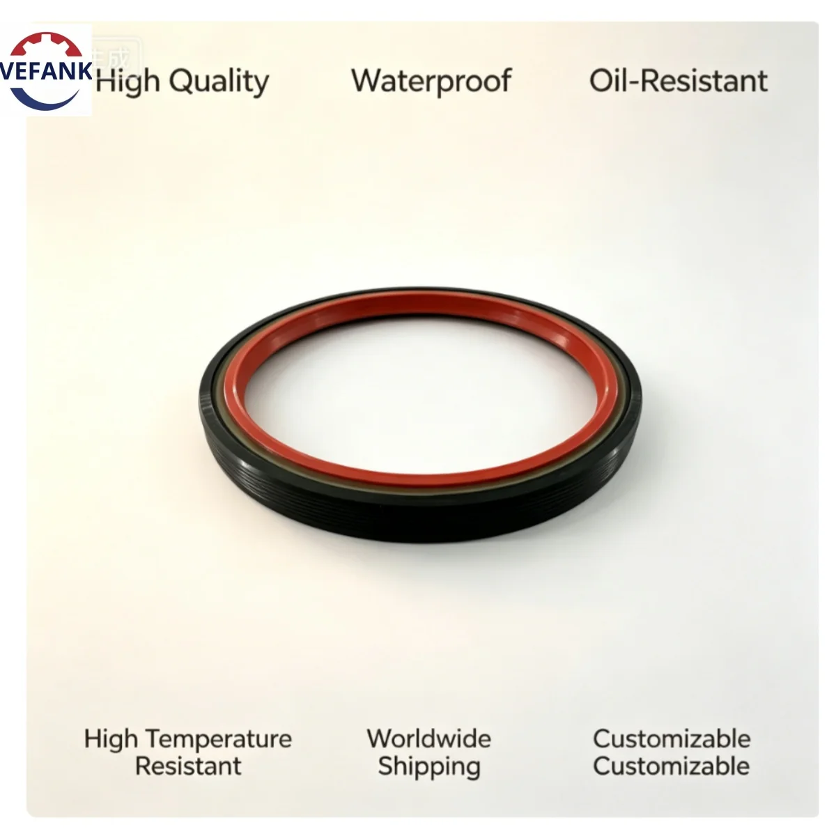 127*150*12mm, dual-color oil seal, NBR, with threaded, high temperature resistance, strong oil leak prevention performance.
127*150*12mm, dual-color oil seal, NBR, with threaded, high temperature resistance, strong oil leak prevention performance.