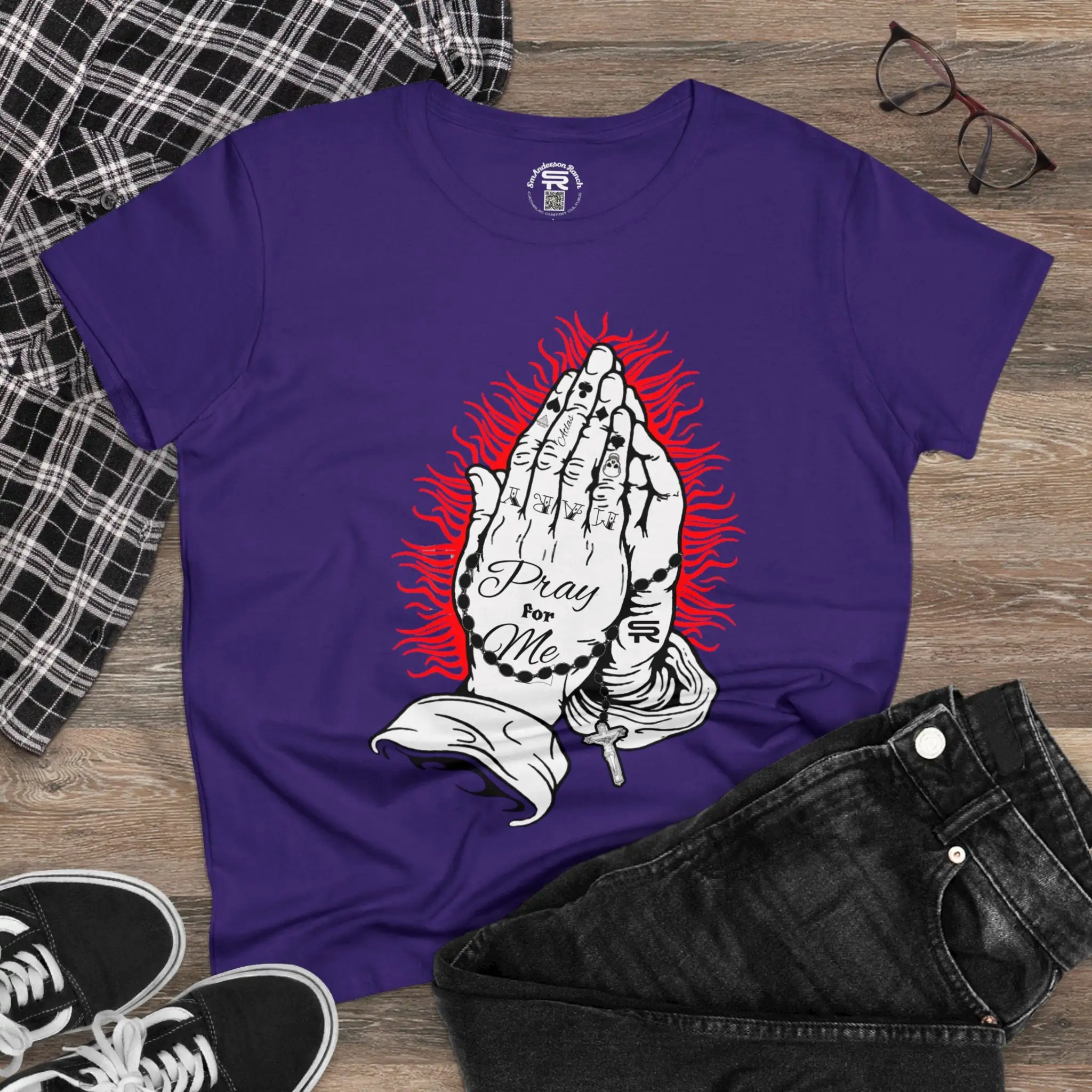 Женская футболка Pray for Me в стиле татуировки Розарій SR Традиционная католическая христианская хлопковая футболка среднего веса
Женская футболка Pray for Me в стиле татуировки Розарій SR Традиционная католическая христианская хлопковая футболка среднего веса