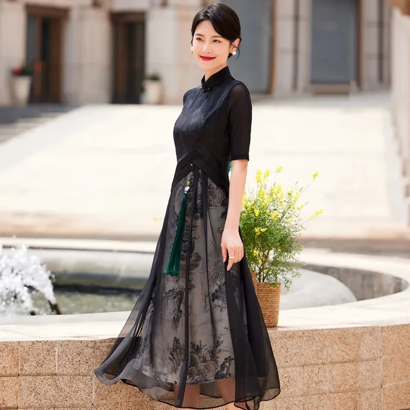 Черное платье Aodai Qipao размера плюс 3XL 4XL 5XL, новое платье в китайском стиле, длинное платье Vestidos, повседневное вечернее банкетное платье, сетчатое платье Cheongsams с принтом
Черное платье Aodai Qipao размера плюс 3XL 4XL 5XL, новое платье в китайском стиле, длинное платье Vestidos, повседневное вечернее банкетное платье, сетчатое платье Cheongsams с принтом