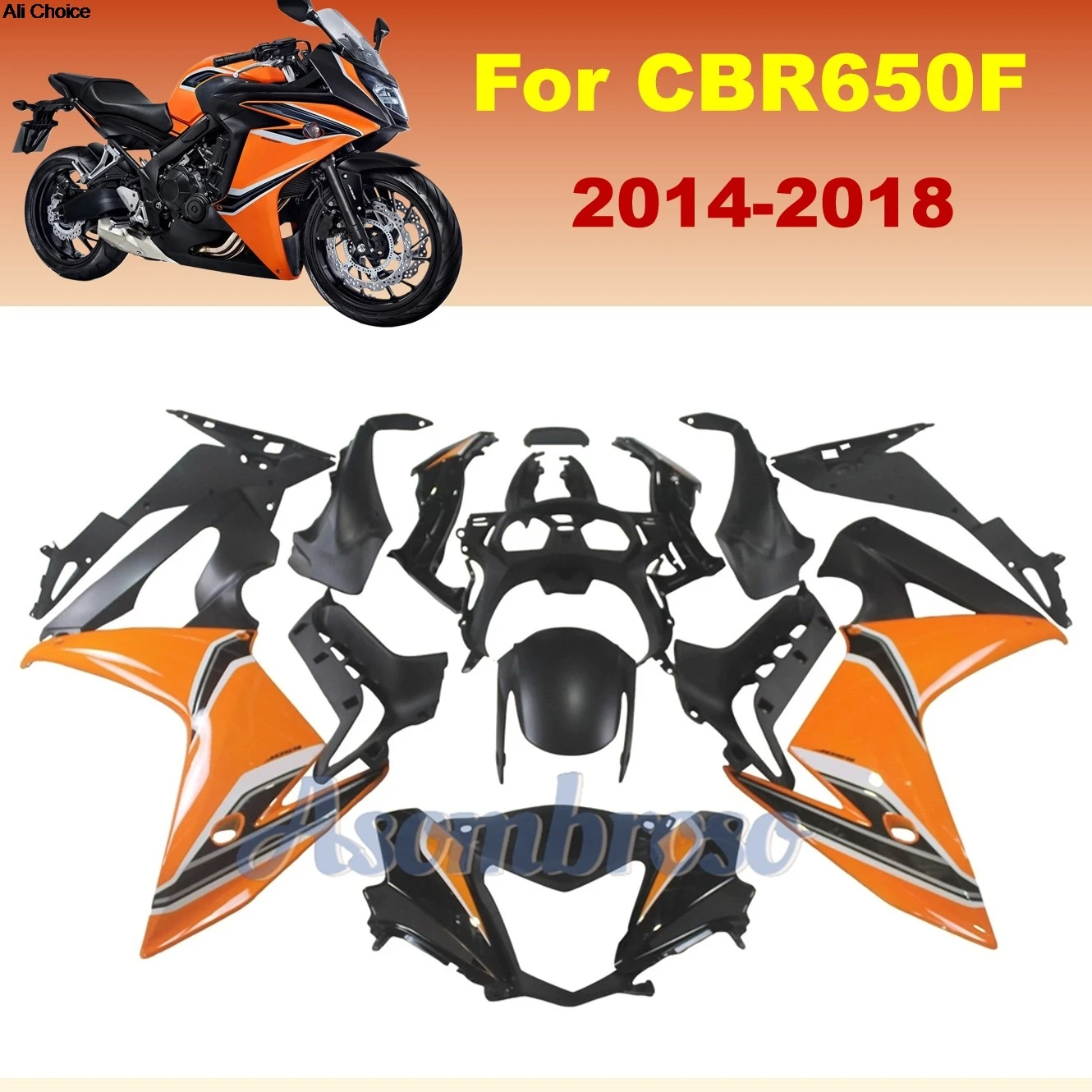 Injection ABS Fairing Kit For Honda CBR650F 2014-2018 CBR 650 F Complete Body Panels | Orange Black Plastic Set
Injection ABS Fairing Kit For Honda CBR650F 2014-2018 CBR 650 F Complete Body Panels | Orange Black Plastic Set