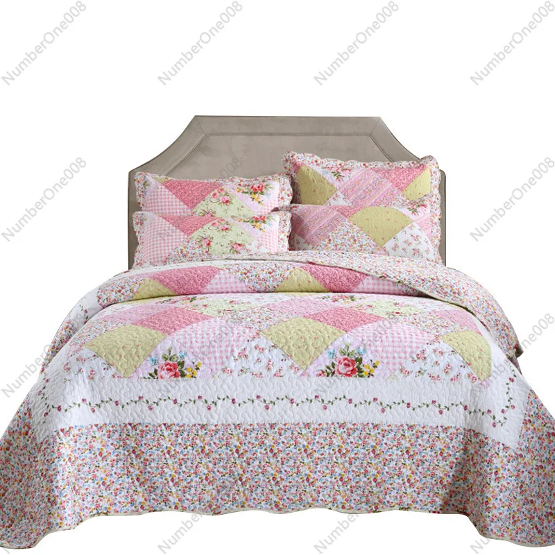 European Floral Feng Shui Washed Quilt Three-Piece Bedding Set Quilted Cotton Three-Piece Set
European Floral Feng Shui Washed Quilt Three-Piece Bedding Set Quilted Cotton Three-Piece Set