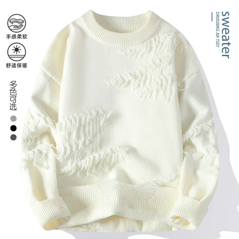 2025 Autumn/Winter Casual Men's Round Neck Sweater Half High Neck Thick Solid Color Knitted Sweater
2025 Autumn/Winter Casual Men's Round Neck Sweater Half High Neck Thick Solid Color Knitted Sweater