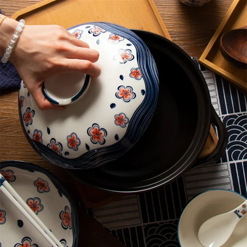 Terracotta Casserole Clay Pot Japanese Flower Ceramic Stock Pot Soup Pan Gas Cooking Pot Kitchen Saucepan Steamer Kitchen Cooker
Terracotta Casserole Clay Pot Japanese Flower Ceramic Stock Pot Soup Pan Gas Cooking Pot Kitchen Saucepan Steamer Kitchen Cooker