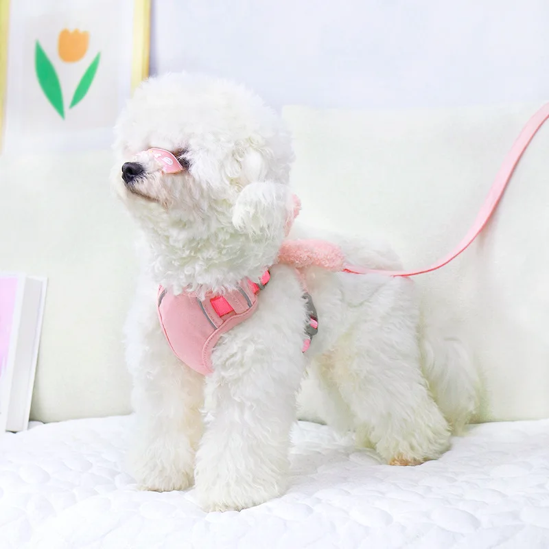 Adjustable Dog Leash Chest Harness Set Teddy Bichon Frise Puppy Chest Harness Dog Walking Dog Leash
Adjustable Dog Leash Chest Harness Set Teddy Bichon Frise Puppy Chest Harness Dog Walking Dog Leash