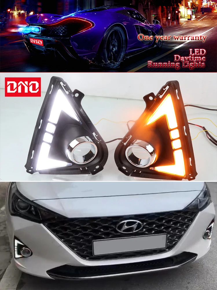 Car LED 12V Daytime Running Lamps For Hyundai Accent Solaris 2021 2022 Auto Daylights Yellow Turn Signal Car Foglamp
Car LED 12V Daytime Running Lamps For Hyundai Accent Solaris 2021 2022 Auto Daylights Yellow Turn Signal Car Foglamp