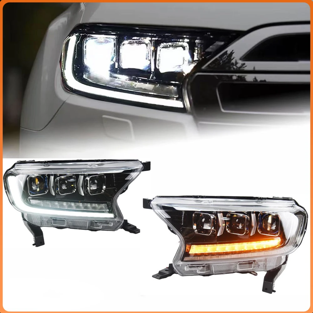 For Ford Ranger 2016-2020 LED Headlights Assembly High Quality Lens Car Front Lamp Upgrade Auto Tools Accessories Plug and Play