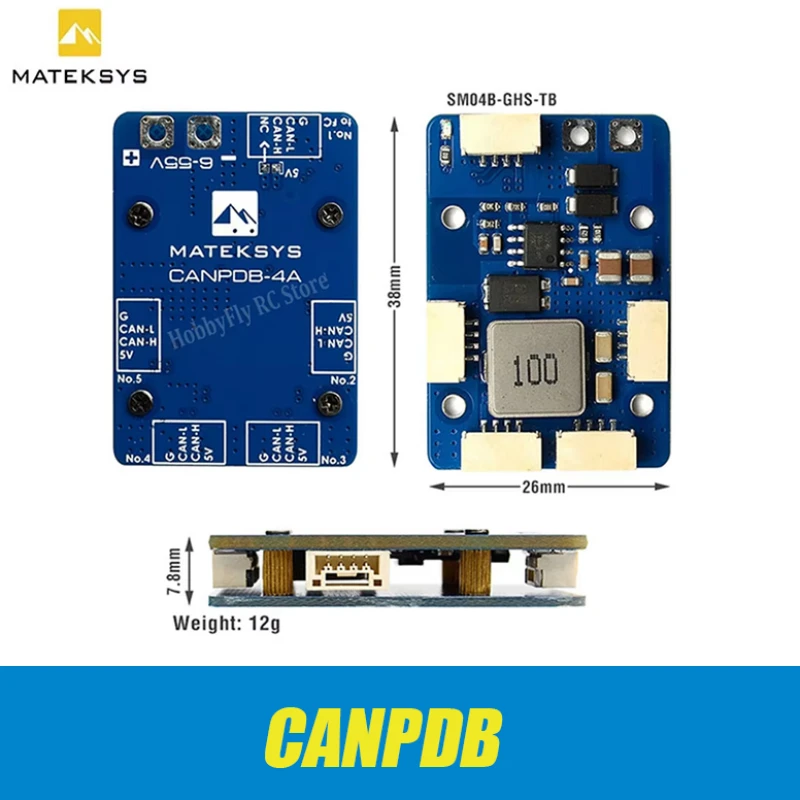 MATEKSYS MATEK CANPDB W/ 4A BEC & JST-GH сплиттер от 6V до 55V 2-12S CAN PDB для радиоуправляемых FPV дронов запчасти
MATEKSYS MATEK CANPDB W/ 4A BEC & JST-GH сплиттер от 6V до 55V 2-12S CAN PDB для радиоуправляемых FPV дронов запчасти