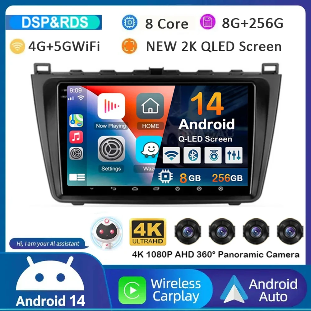 Автомагнитола для Mazda 6 GH 2007 2008 2009 2010 2011 2012, Android 14, 4G, Wi-Fi, GPS, QLED
Автомагнитола для Mazda 6 GH 2007 2008 2009 2010 2011 2012, Android 14, 4G, Wi-Fi, GPS, QLED