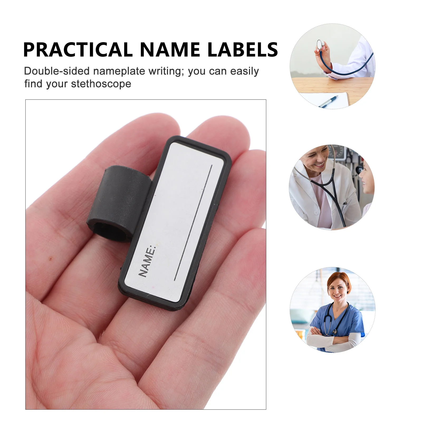 5pcs Stethoscope Name Tags ID Clips Identification Labels Badge Holders PP Material Double Sided Student Nursing Accessories
5pcs Stethoscope Name Tags ID Clips Identification Labels Badge Holders PP Material Double Sided Student Nursing Accessories