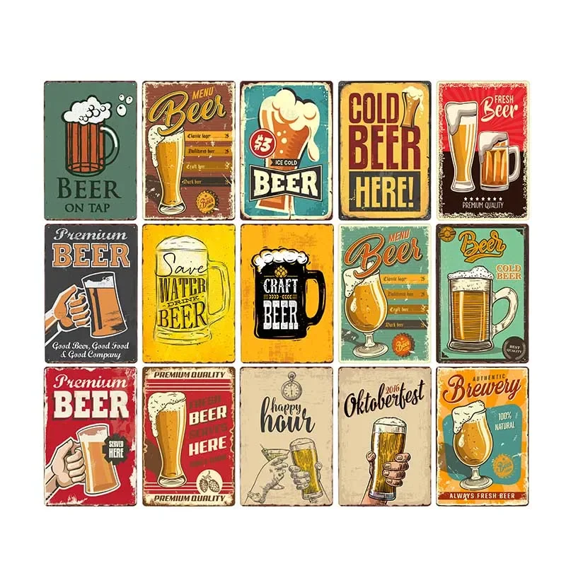 Beer Sign Plaque Metal Vintage Posters Metal Plate Tin Plates Bar Pub Decoration 20x30cm
Beer Sign Plaque Metal Vintage Posters Metal Plate Tin Plates Bar Pub Decoration 20x30cm