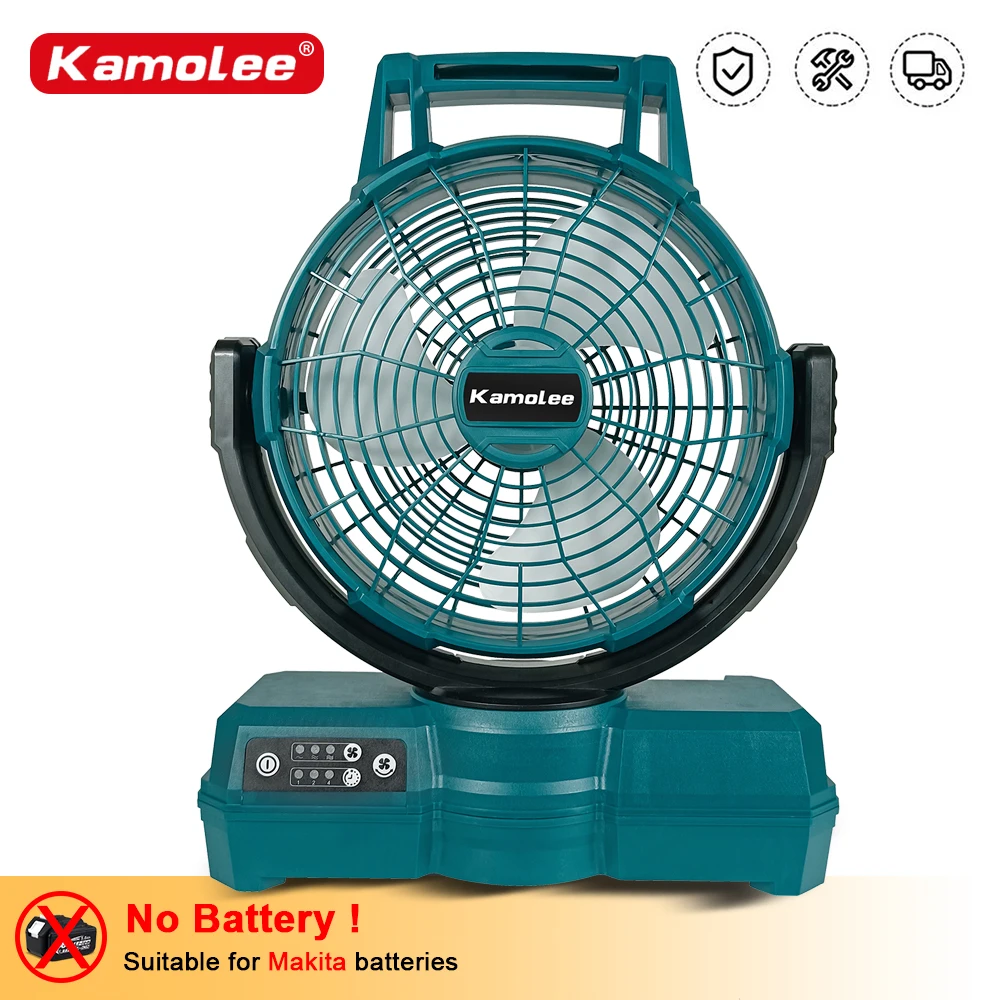 Kamolee Electric Fan For Makita Battery Multi Purpose Adjustable Head 3 Speed Setting Outdoor Cordless Table Fan Portable
Kamolee Electric Fan For Makita Battery Multi Purpose Adjustable Head 3 Speed Setting Outdoor Cordless Table Fan Portable