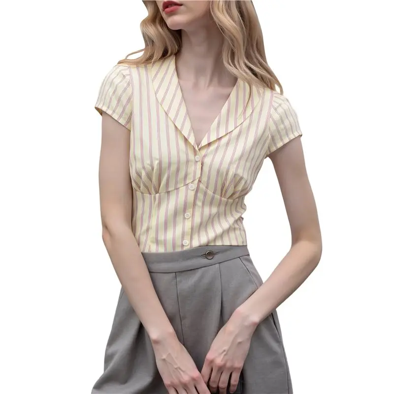 NEW-Women's Striped Button Down Shirts Short Sleeve Collared Neck Going Out Blouses
NEW-Women's Striped Button Down Shirts Short Sleeve Collared Neck Going Out Blouses