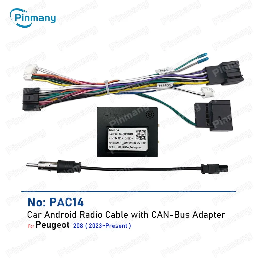 Car stereo Radio Cable connector Android Unit Power Wiring Harness Adapter CAN Bus Decoder PAC14 For Peugeot 208 From 2023
Car stereo Radio Cable connector Android Unit Power Wiring Harness Adapter CAN Bus Decoder PAC14 For Peugeot 208 From 2023