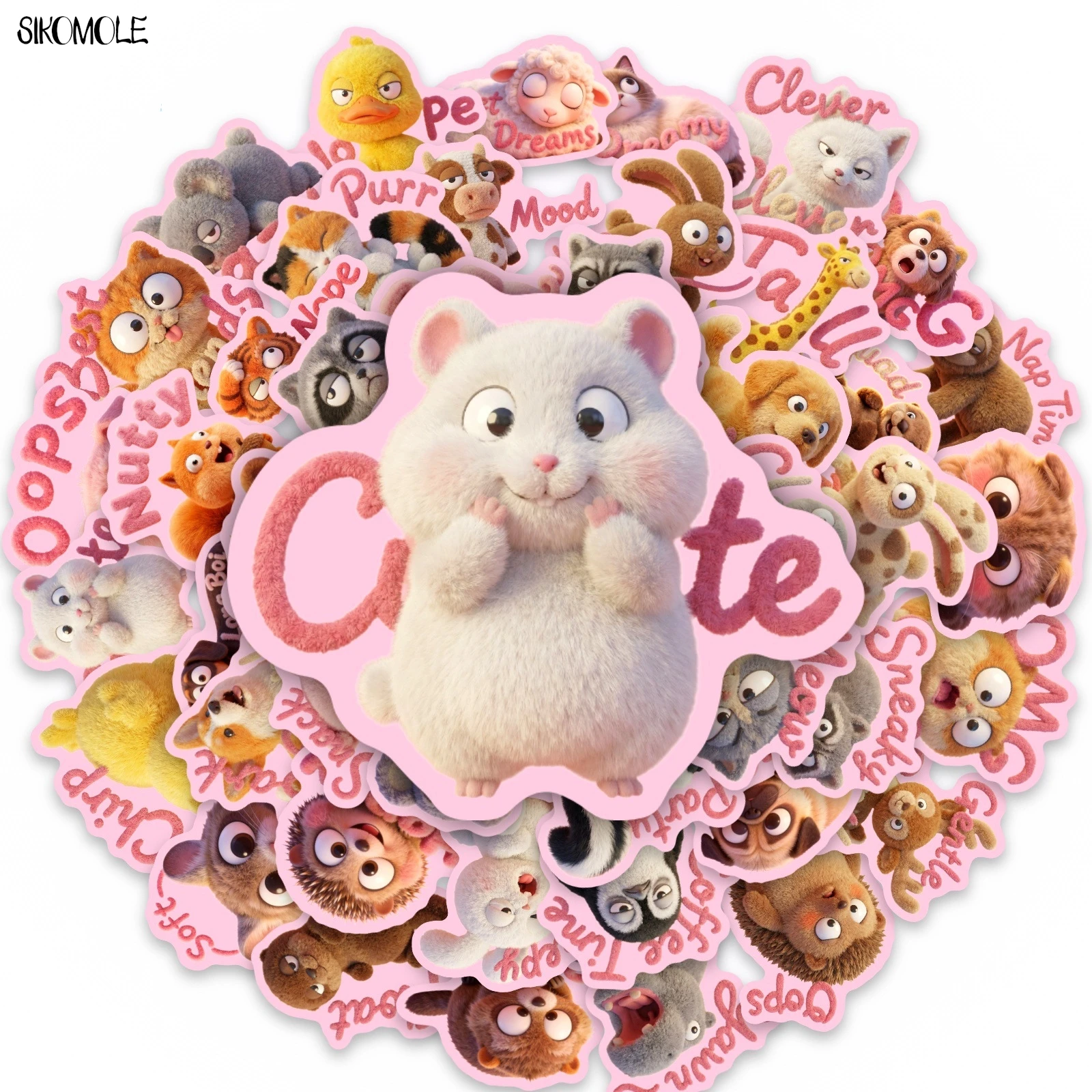 10/30/50PCS Cartoon Pink 3D Plush Animal Stickers Book DIY Skateboard Toys Guitar Luggage Suitcase Decoration Graffiti Sticker
10/30/50PCS Cartoon Pink 3D Plush Animal Stickers Book DIY Skateboard Toys Guitar Luggage Suitcase Decoration Graffiti Sticker