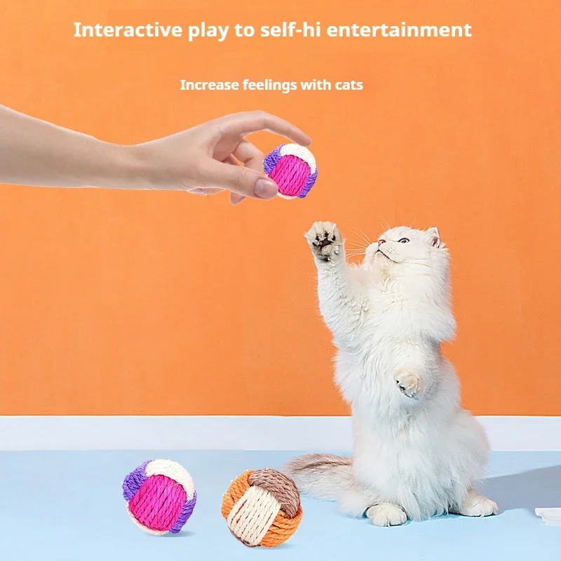 Pet Cat Toys Tricolor Woven Ball Rolling Self Hi Grinding Claw Teasing Cat Toys Pet Supplies
Pet Cat Toys Tricolor Woven Ball Rolling Self Hi Grinding Claw Teasing Cat Toys Pet Supplies