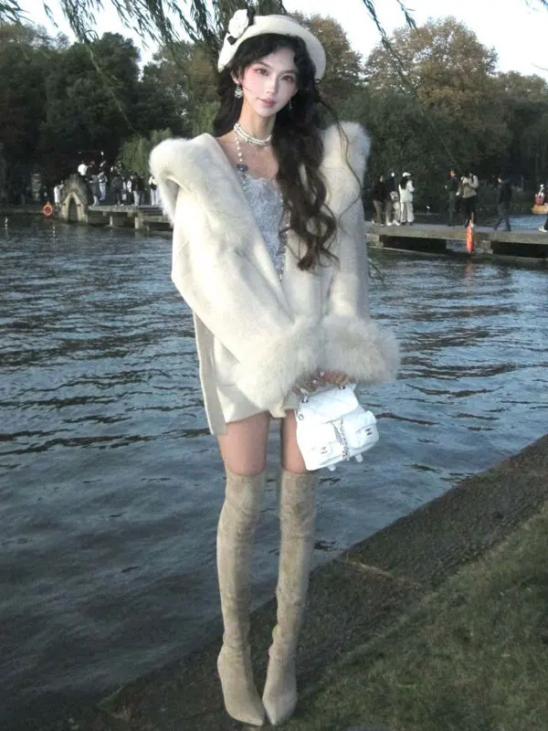 Ele Gentle Wind Woolen Coat Korean Sle Faionable Sophistied Winter Outerwear Long Sve round Hem Commute Ready
Ele Gentle Wind Woolen Coat Korean Sle Faionable Sophistied Winter Outerwear Long Sve round Hem Commute Ready