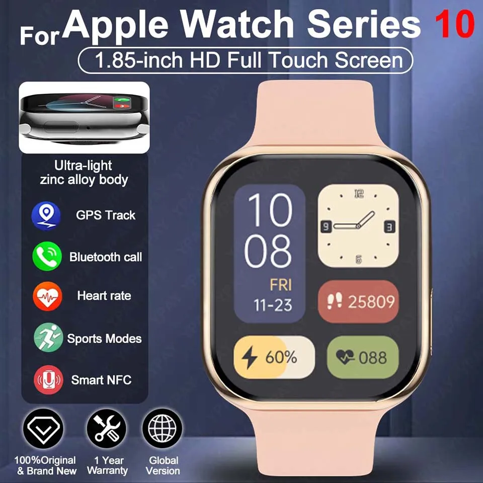 Новые GPS-смарт-часы для мужчин для Apple Watch Series10 Всегда на дисплеи Температура тела BT Call NFC Женские умные часы для IOS Android
Новые GPS-смарт-часы для мужчин для Apple Watch Series10 Всегда на дисплеи Температура тела BT Call NFC Женские умные часы для IOS Android