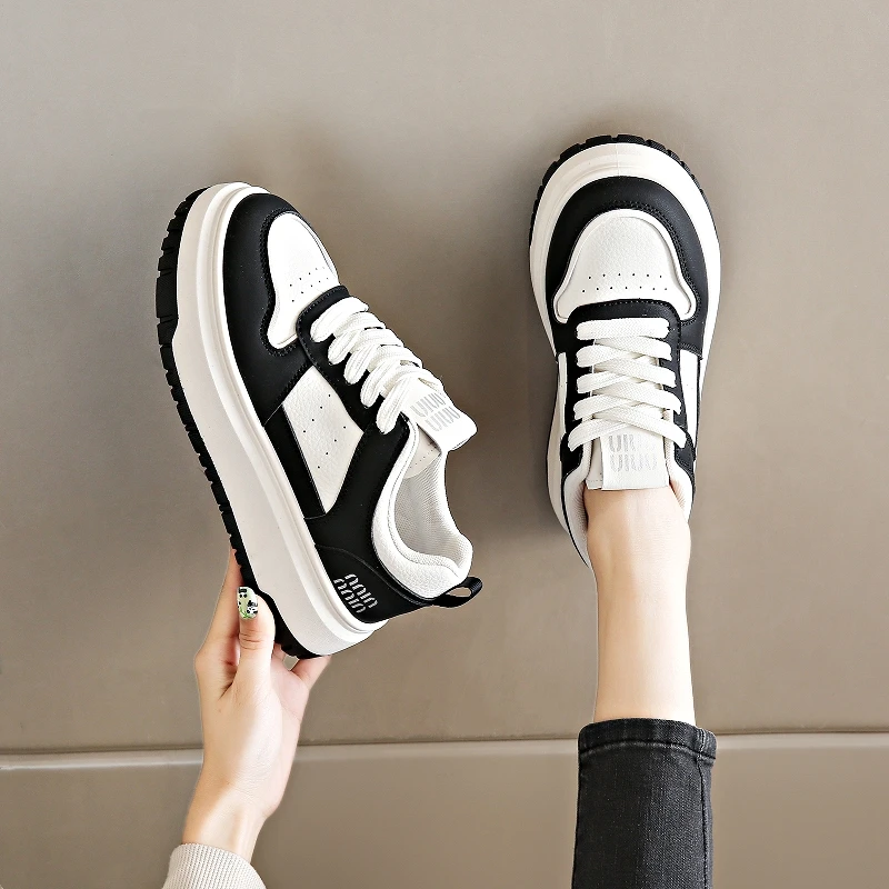 Breathable PU Platform Sneakers for Women 5cm Thick Sole Comfortable Walking Shoes Non Slip Fashion Athletic Footwear
Breathable PU Platform Sneakers for Women 5cm Thick Sole Comfortable Walking Shoes Non Slip Fashion Athletic Footwear
