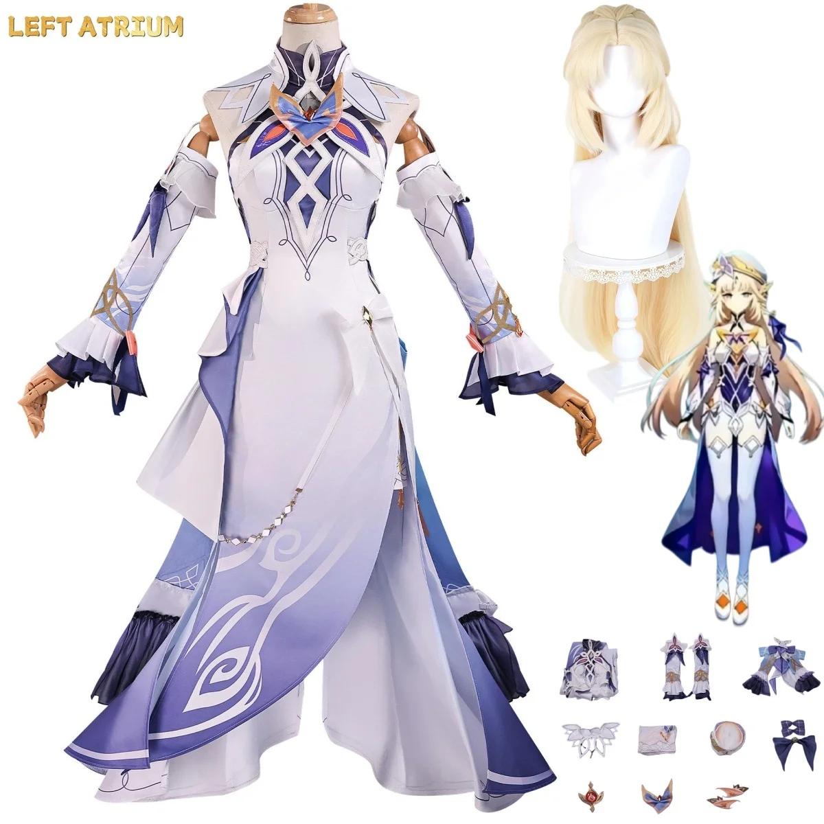 Anime Game Hexenzirkel Nicole Reeyn Cosplay Costume White Evening Dress Accessories Uniform Wig Woman Sexy Carnival Suit
Anime Game Hexenzirkel Nicole Reeyn Cosplay Costume White Evening Dress Accessories Uniform Wig Woman Sexy Carnival Suit