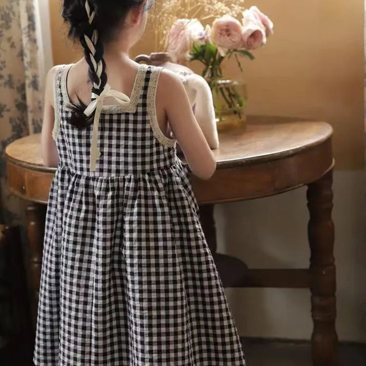 2024 New Girl's Forest Princess Dress with Hanging Strap Dress Big Kids Lace Plaid Children's Summer Dress Children Clothes
2024 New Girl's Forest Princess Dress with Hanging Strap Dress Big Kids Lace Plaid Children's Summer Dress Children Clothes
