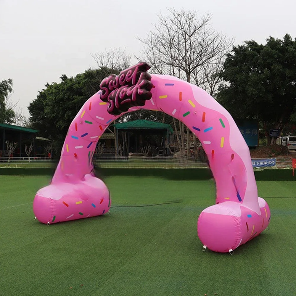 Pink Inflatable Birthday Party Arch with Blower Airblown Gate Candy Donut Inflatable Archway for Outdoor Event
Pink Inflatable Birthday Party Arch with Blower Airblown Gate Candy Donut Inflatable Archway for Outdoor Event