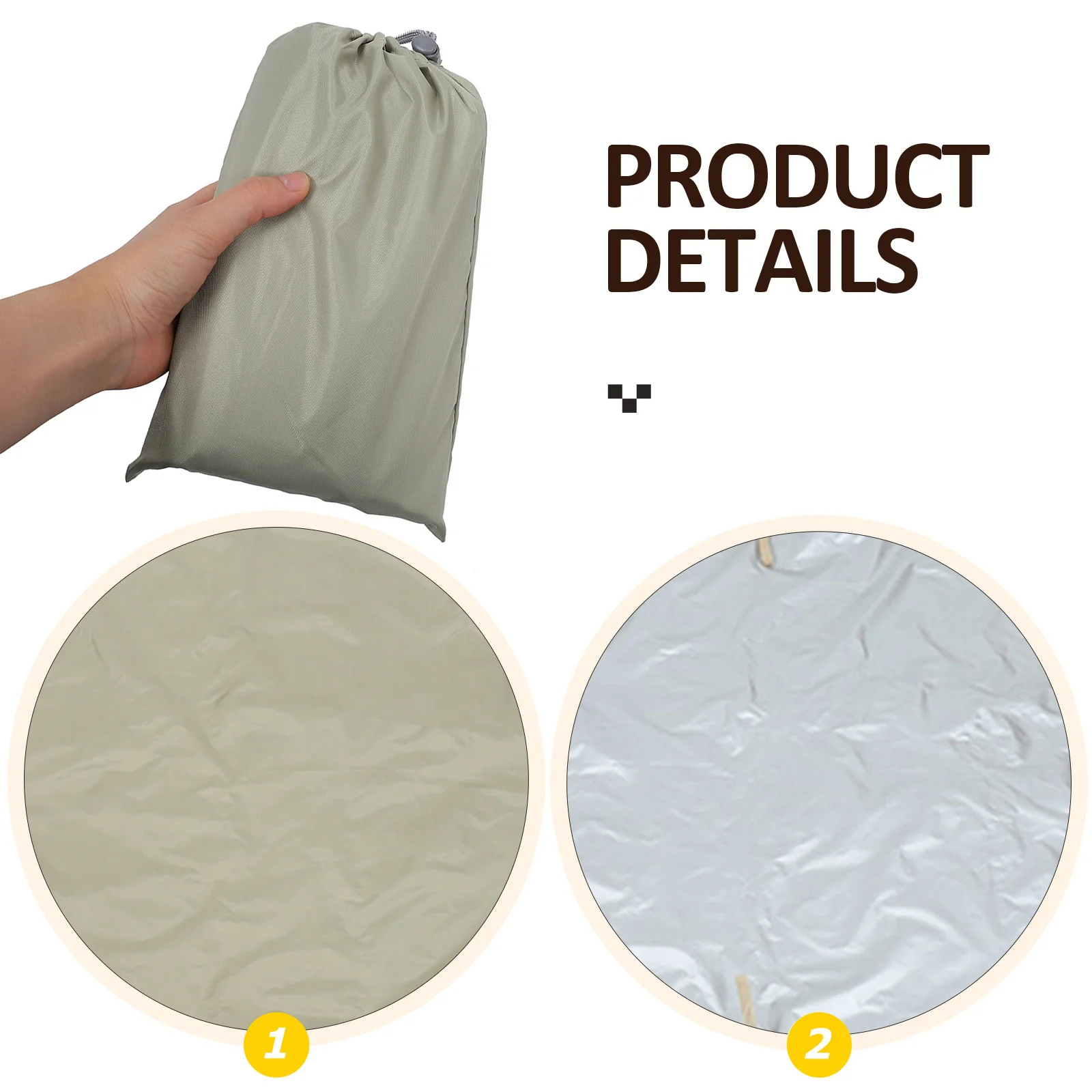 Dustproof Waterproof Cover 190 Silver Coated Polyester Outdoor Accessory Protector for Outdoor Baby Seat
Dustproof Waterproof Cover 190 Silver Coated Polyester Outdoor Accessory Protector for Outdoor Baby Seat