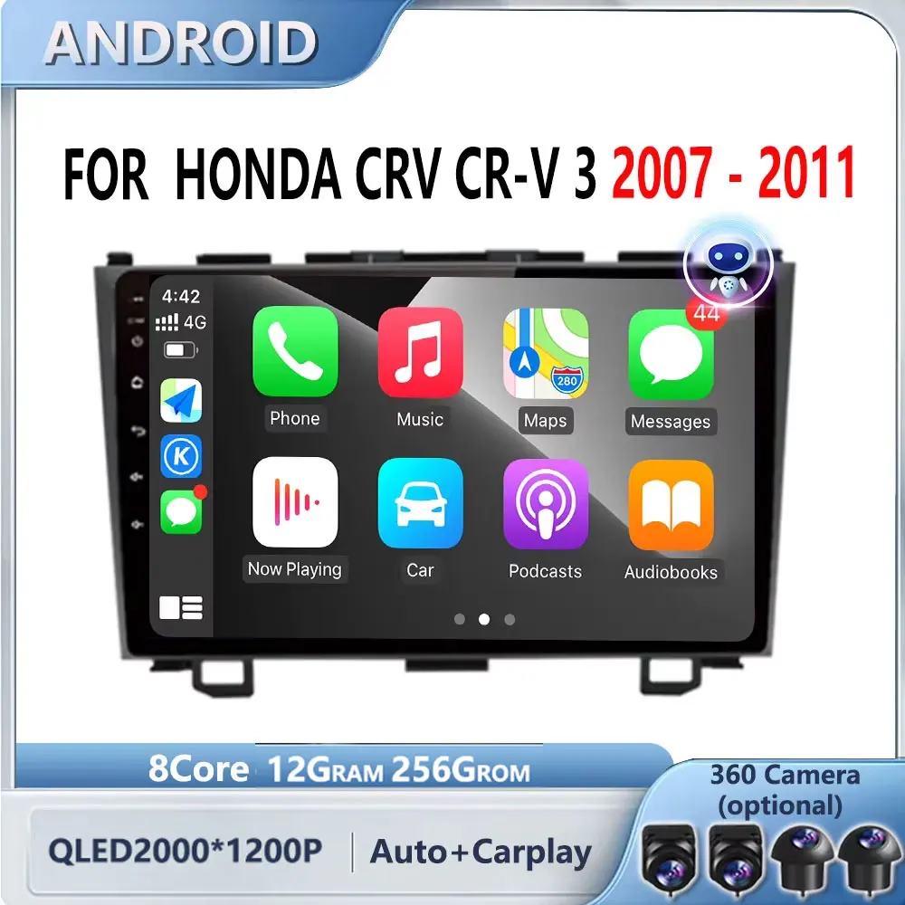 Для Honda CRV CR-V 3 2007-2011 Система Android Беспроводная система Carplay Автомобильный радиоприемник Мультимедийный плеер WiFi Сенсорный экран 4G BT Головное устройство
Для Honda CRV CR-V 3 2007-2011 Система Android Беспроводная система Carplay Автомобильный радиоприемник Мультимедийный плеер WiFi Сенсорный экран 4G BT Головное устройство