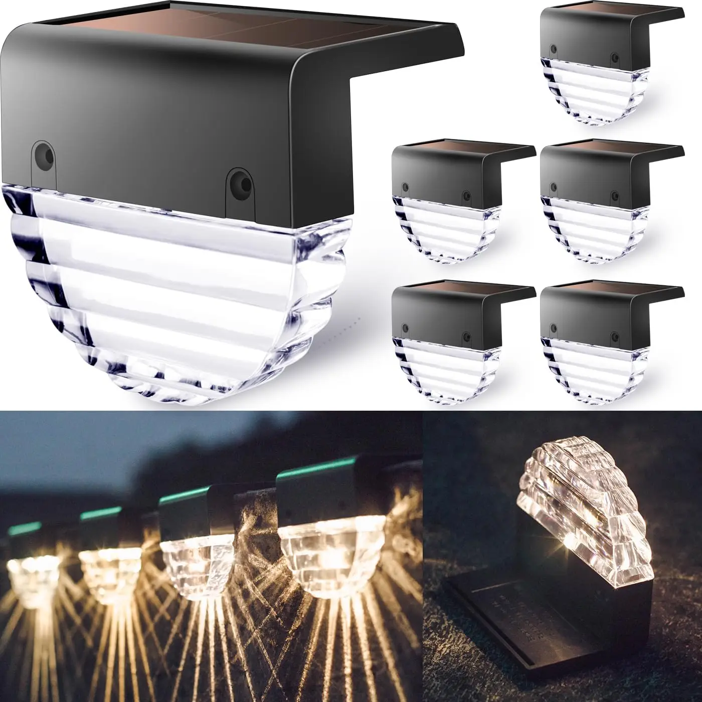 Solar Deck Lights Outdoor, Waterproof LED Lights for Stairs, Yard, Patio Garden Illumination - 6 Pack
Solar Deck Lights Outdoor, Waterproof LED Lights for Stairs, Yard, Patio Garden Illumination - 6 Pack